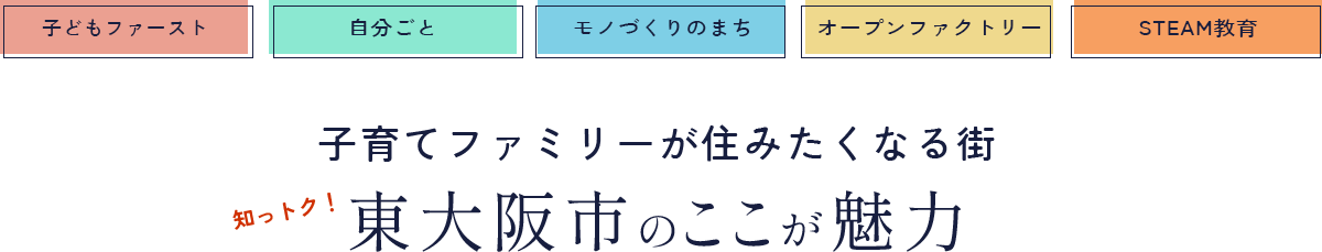 子育てファミリーが住みたくなる街東大阪市のここが魅力