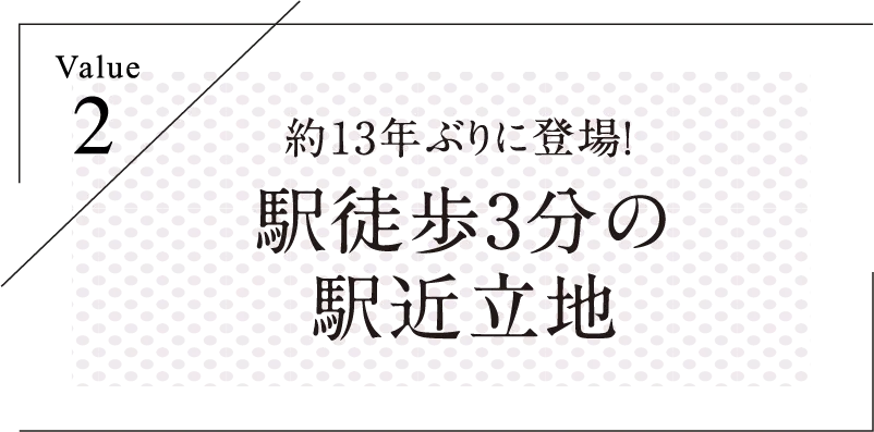 駅徒歩3分の駅近立地