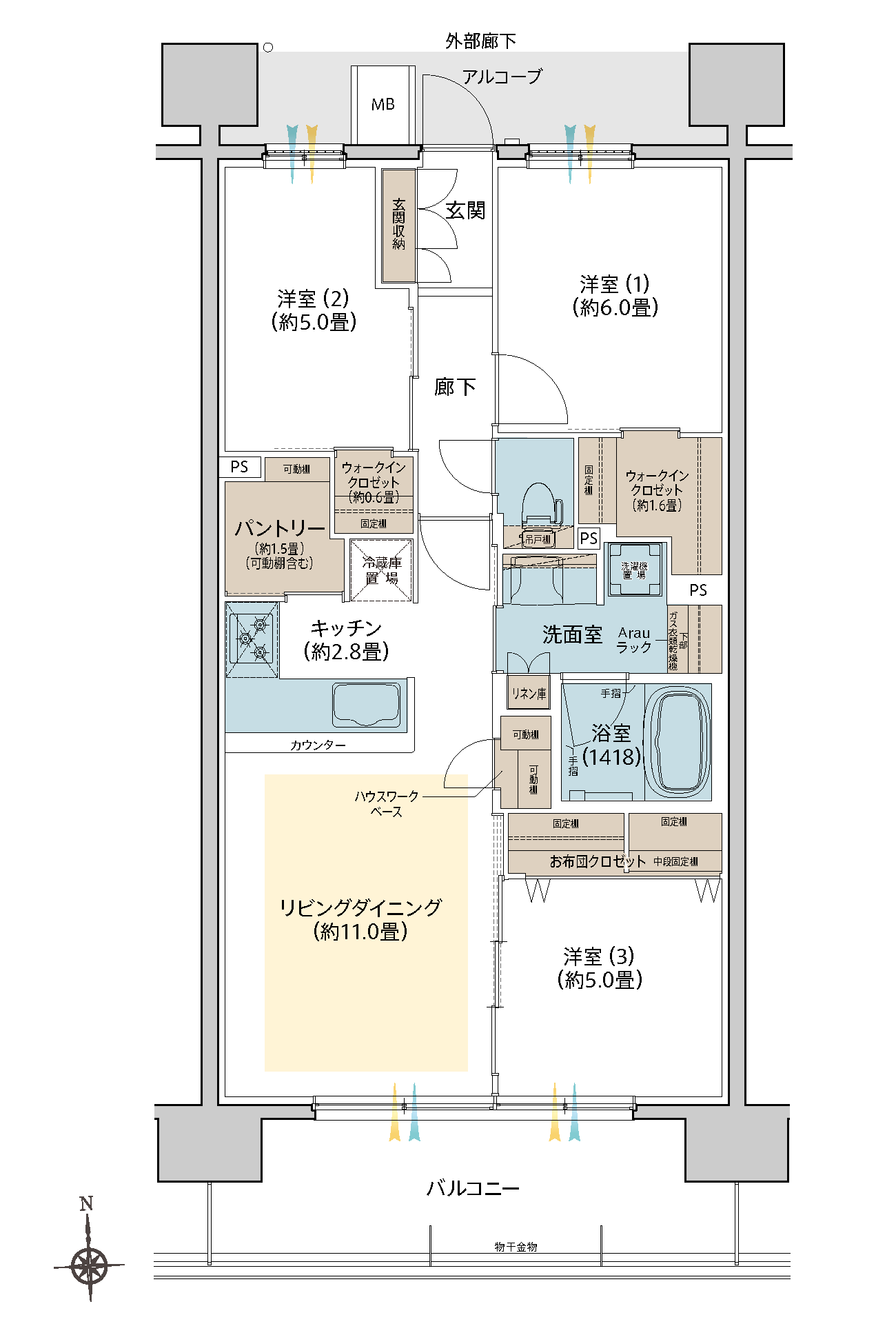 South Court XTYPE 間取り図